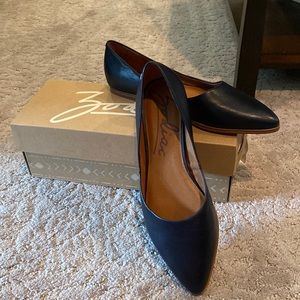 Zodiac NIB navy hill pointed toe flat
